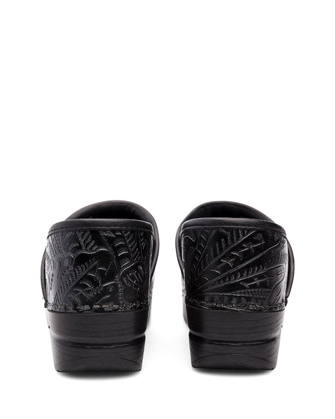 Dansko Professional Black Tooled Leather Clog