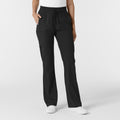 Black WonderWink 5251 scrub pants worn by a person on a white background