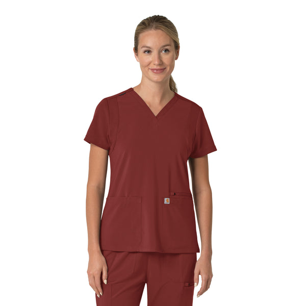 Carhartt Force Cross-Flex Women's Flex Panel V-Neck Scrub Top