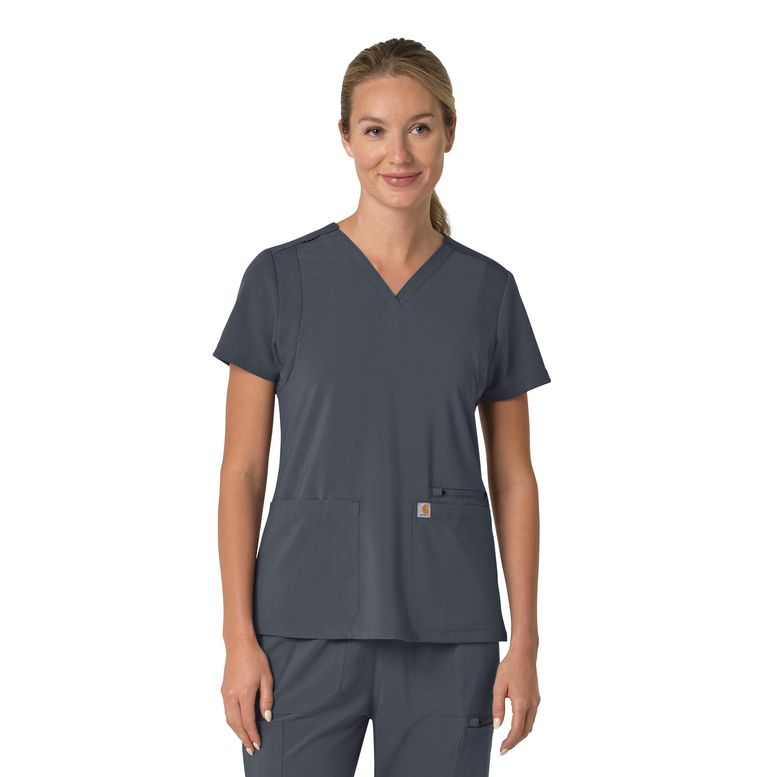 Carhartt Force Cross-Flex Women's Flex Panel V-Neck Scrub Top