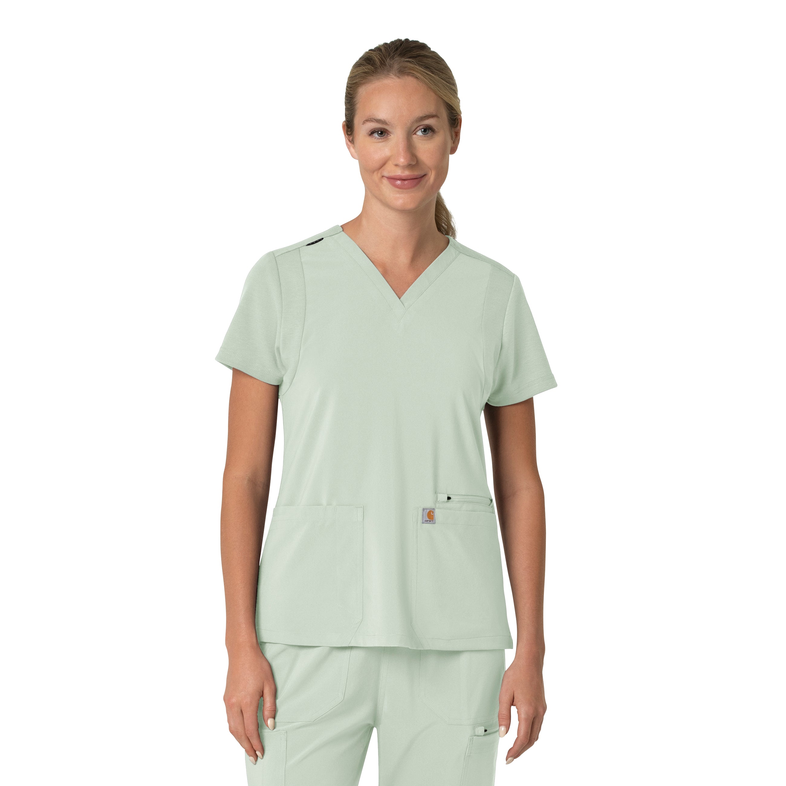 Carhartt Force Cross-Flex Women's Flex Panel V-Neck Scrub Top