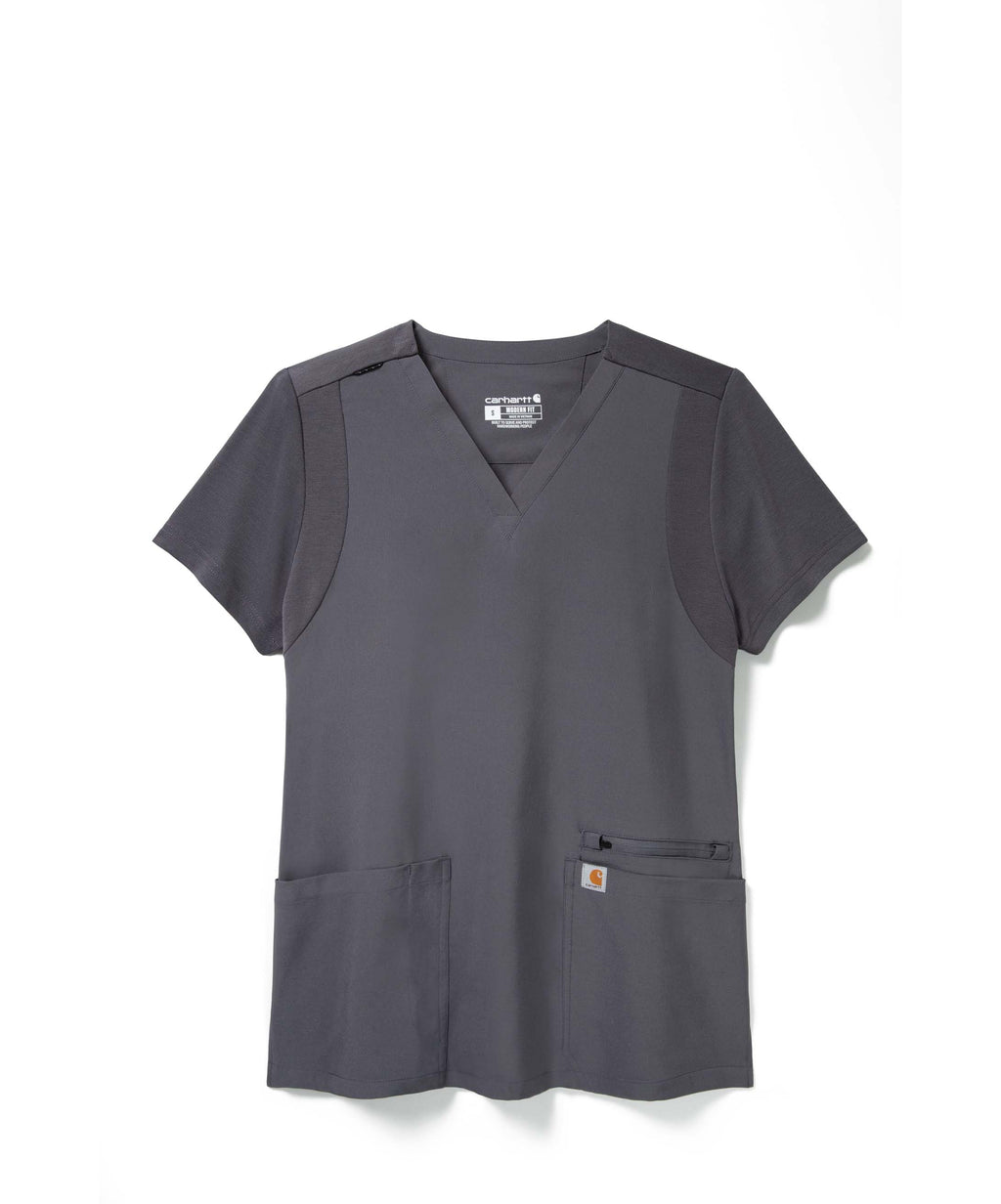Carhartt Force Cross-Flex Women's Flex Panel V-Neck Scrub Top