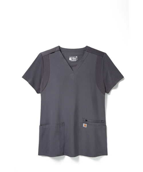 Carhartt Force Cross-Flex Women's Flex Panel V-Neck Scrub Top