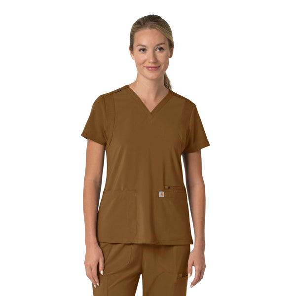 Carhartt Force Cross-Flex Women's Flex Panel V-Neck Scrub Top