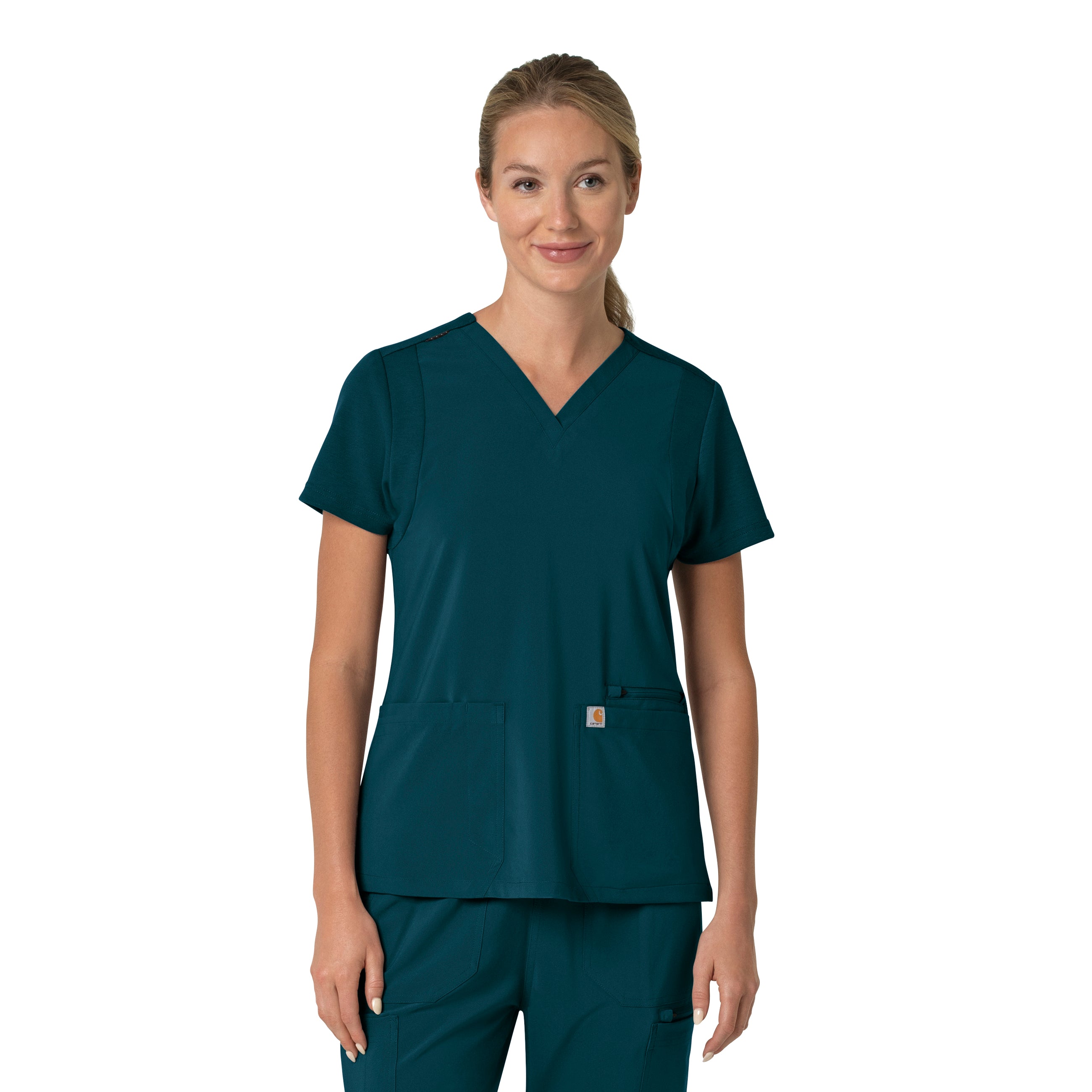 Carhartt Force Cross-Flex Women's Flex Panel V-Neck Scrub Top