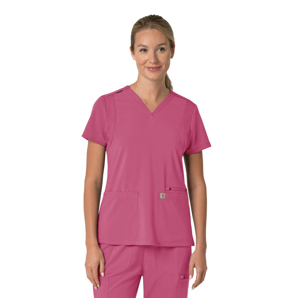 Carhartt Force Cross-Flex Women's Flex Panel V-Neck Scrub Top