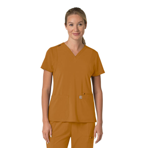 Carhartt Force Cross-Flex Women's Flex Panel V-Neck Scrub Top