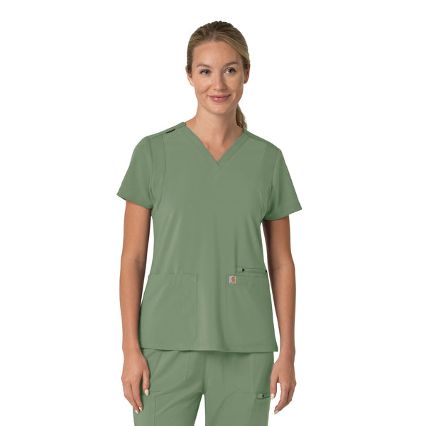 Carhartt Force Cross-Flex Women's Flex Panel V-Neck Scrub Top