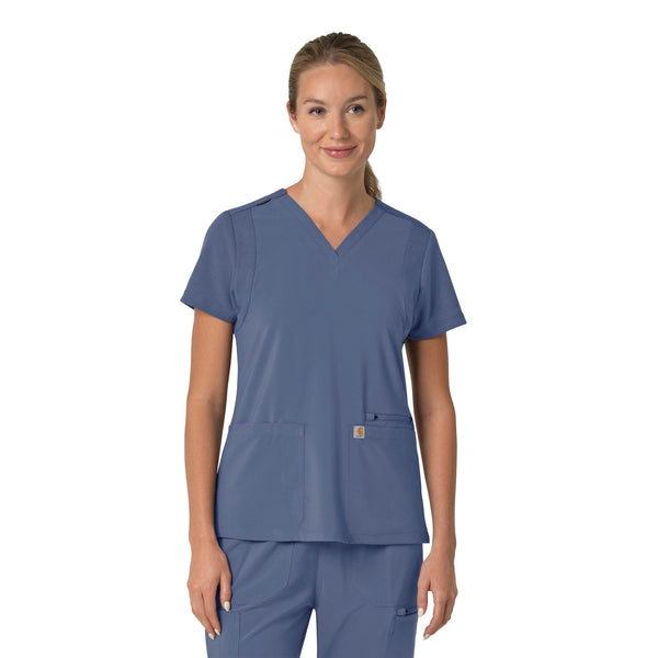 Carhartt Force Cross-Flex Women's Flex Panel V-Neck Scrub Top