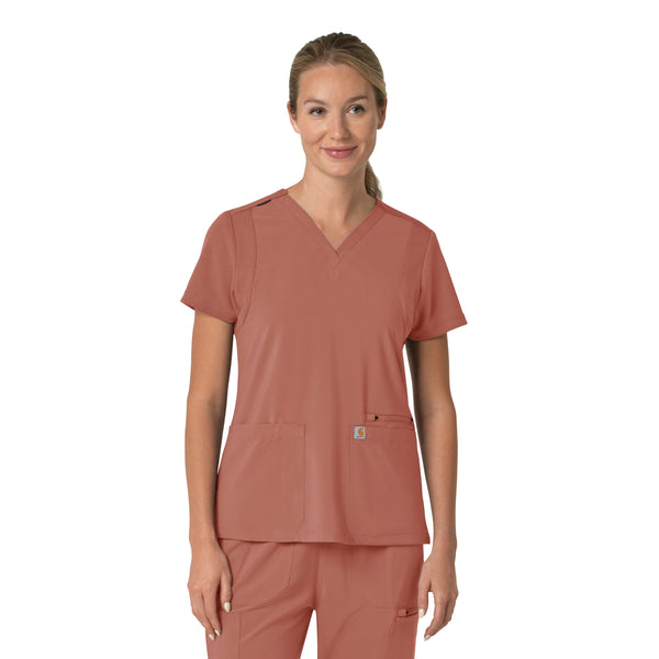 Carhartt Force Cross-Flex Women's Flex Panel V-Neck Scrub Top