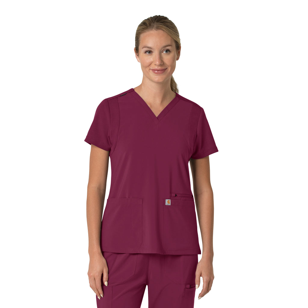 Carhartt Force Cross-Flex Women's Flex Panel V-Neck Scrub Top