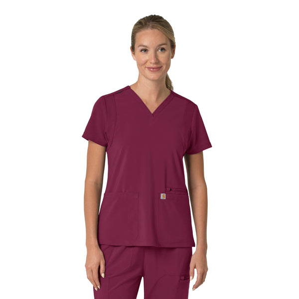 Carhartt Force Cross-Flex Women's Flex Panel V-Neck Scrub Top