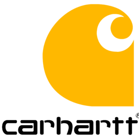 Carhartt logo with yellow and white design on a white background