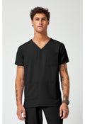 Med Couture Insight Men's 3 Pocket Top in Black