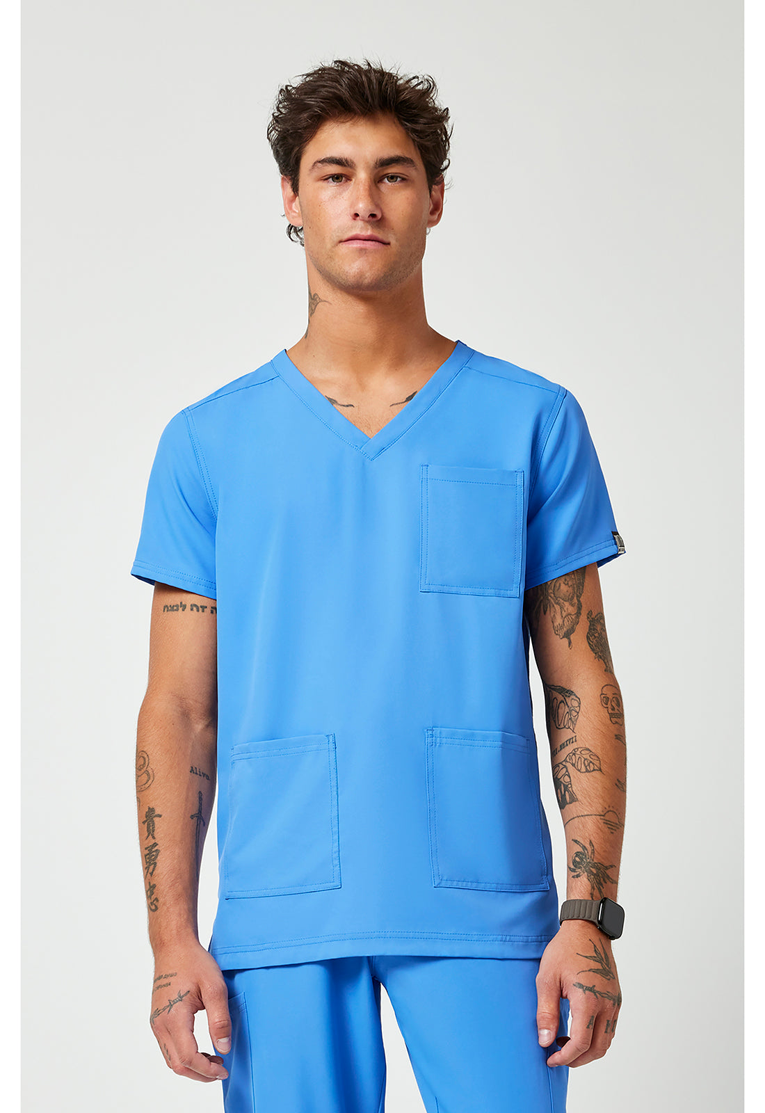 Med Couture Insight Men's 3 Pocket Top in Black