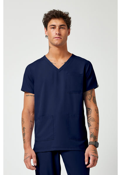 Med Couture Insight Men's 3 Pocket Top in Black