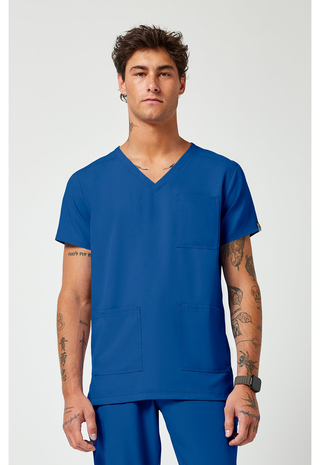 Med Couture Insight Men's 3 Pocket Top in Black