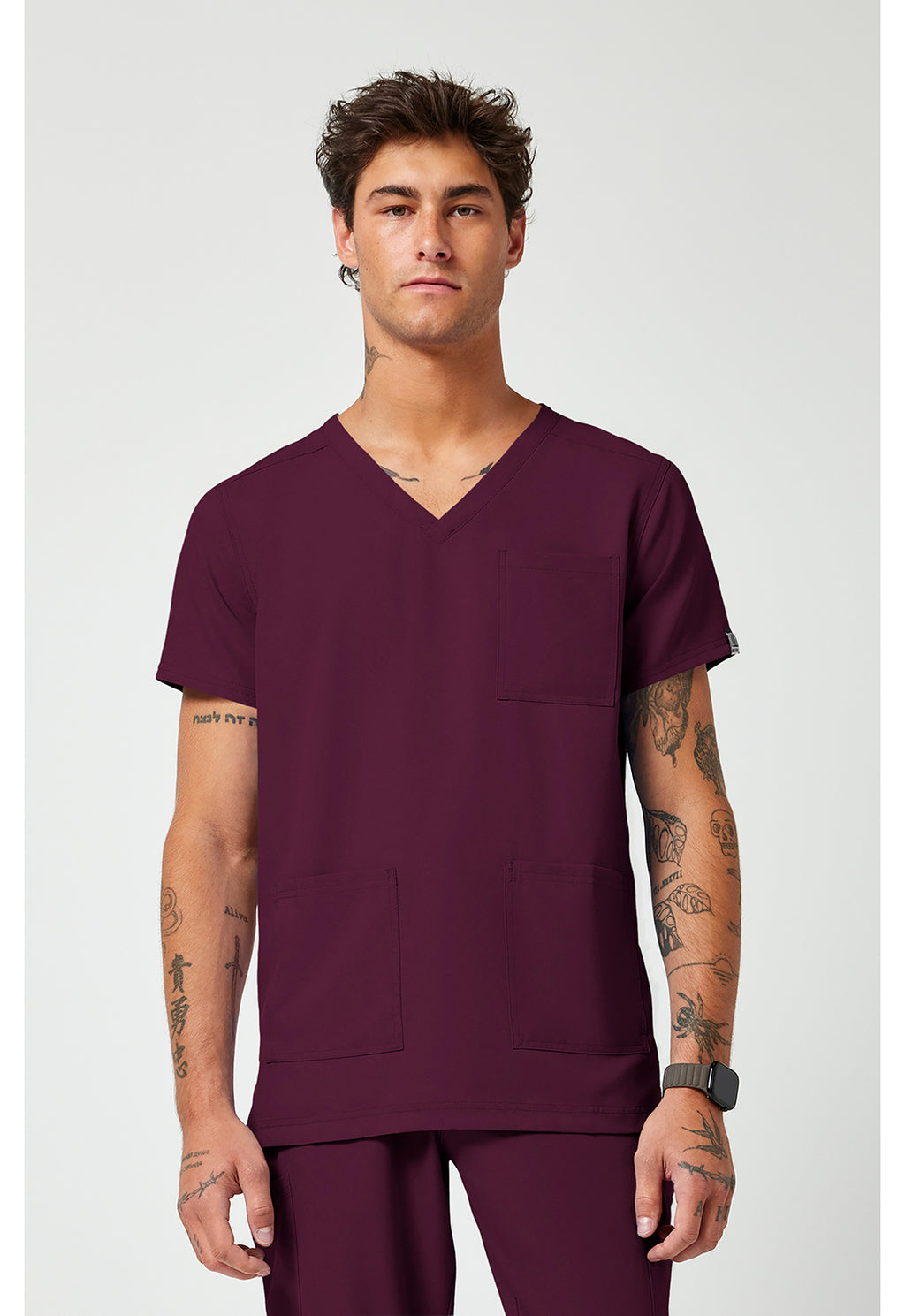 Med Couture Insight Men's 3 Pocket Top in Black