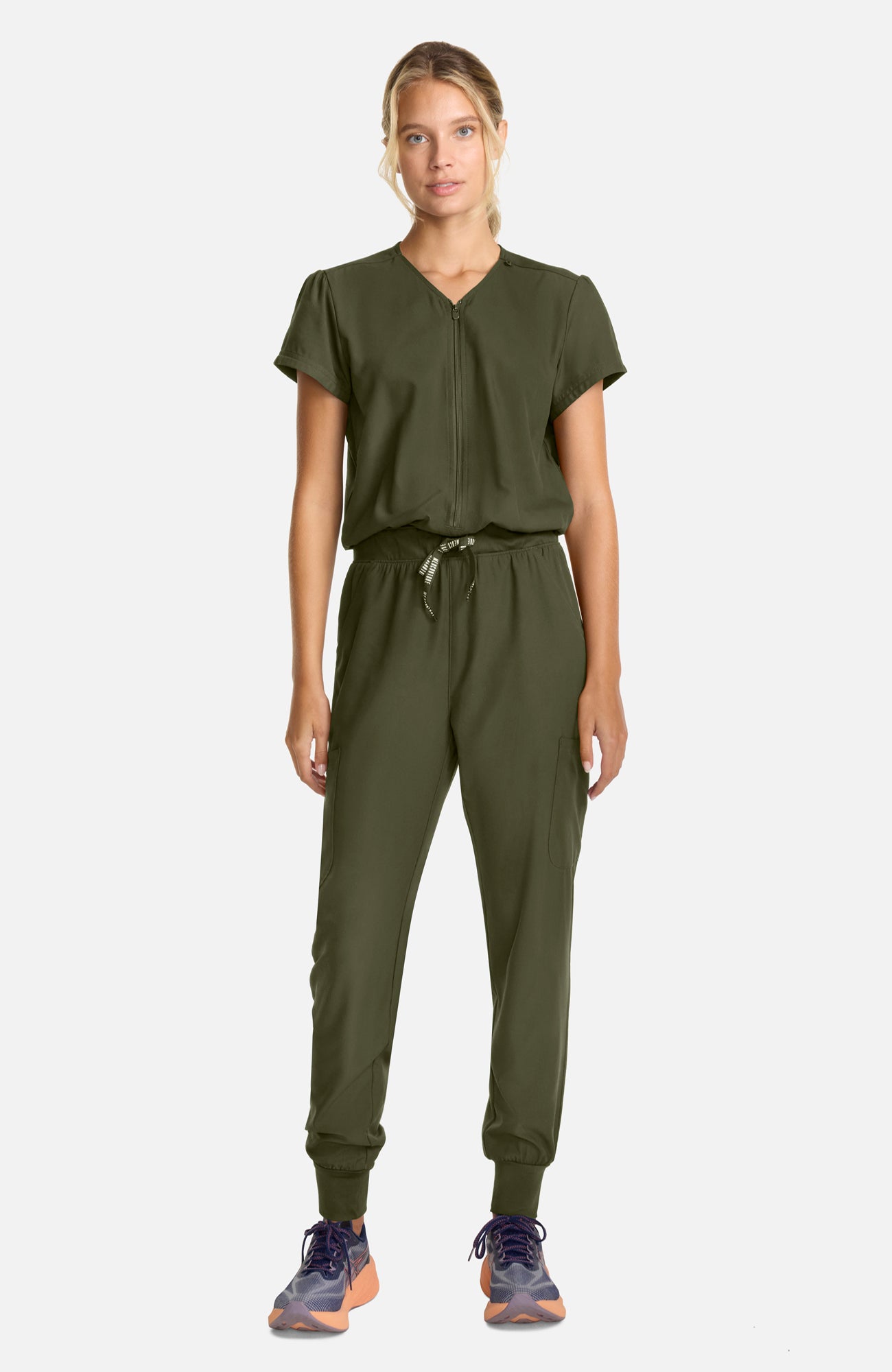 Med Couture Insight Women's Zip Front Jumpsuit