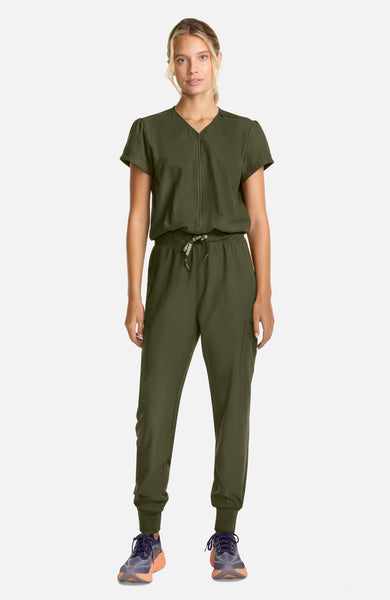 Med Couture Insight Women's Zip Front Jumpsuit