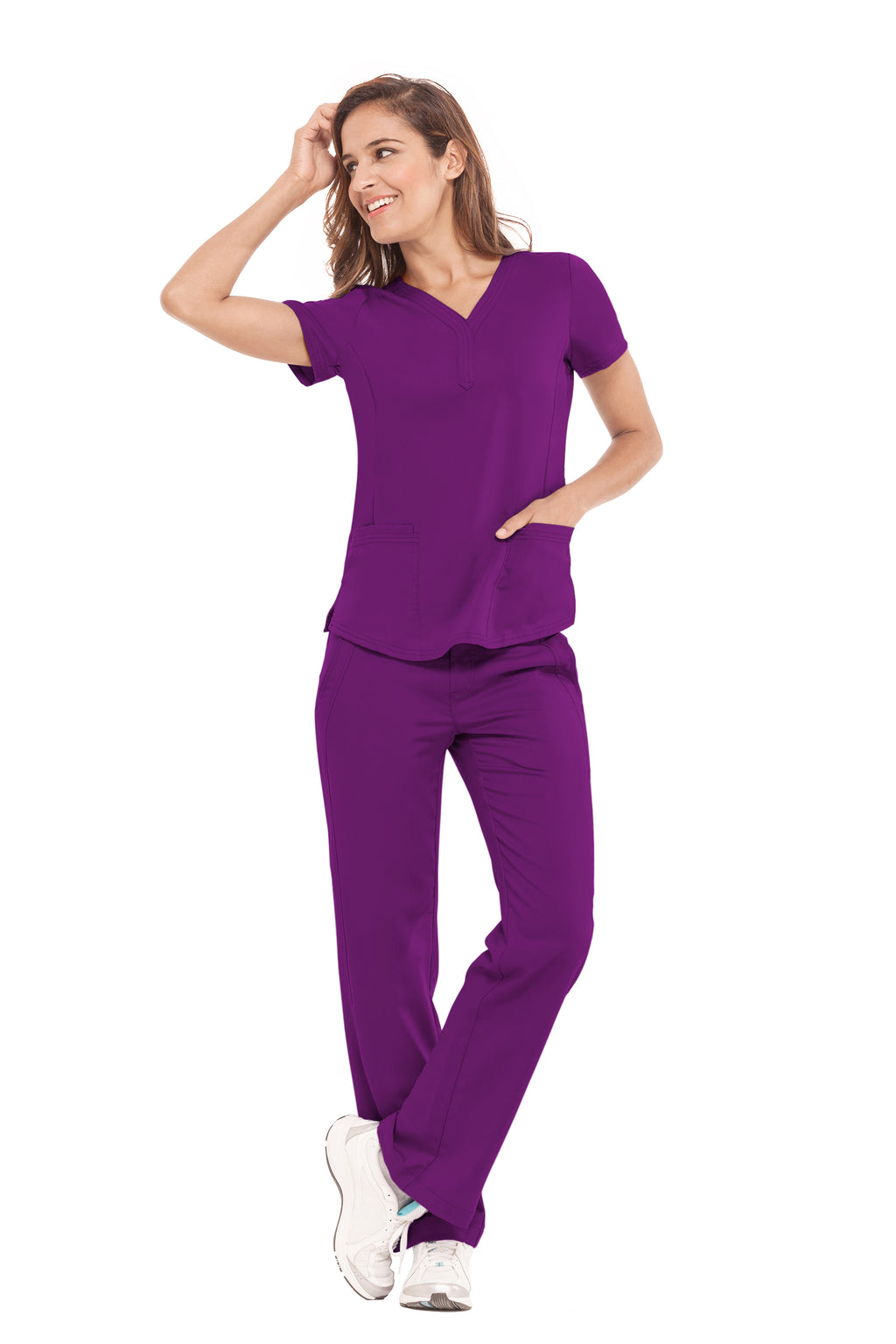 Healing Hands Women's Jane Y-Neck Top - Plus Sizes