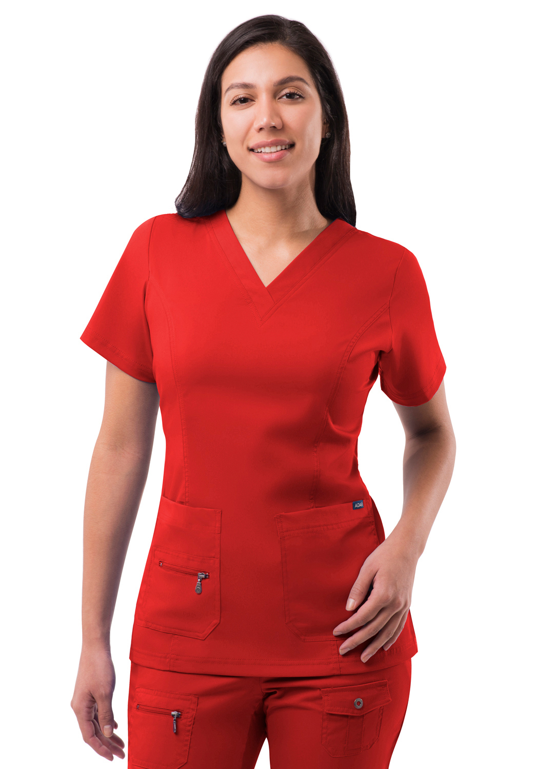 Adar Pro Womens Elevated V-Neck Scrub Top - Plus Sizes