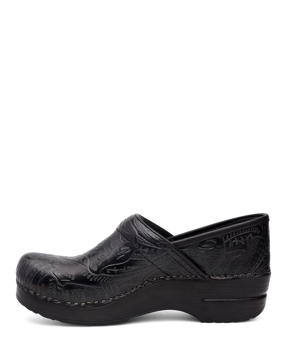 Dansko Professional Black Tooled Leather Clog