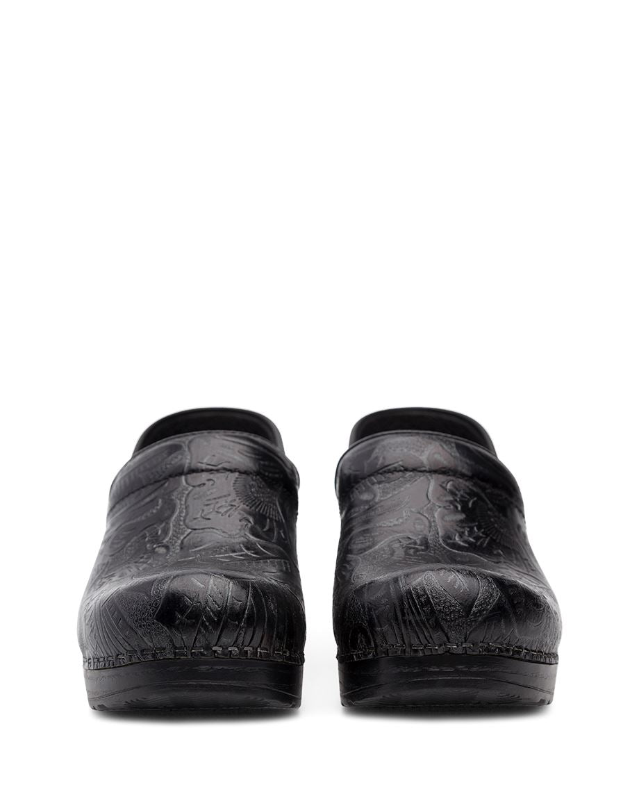 Dansko Professional Black Tooled Leather Clog