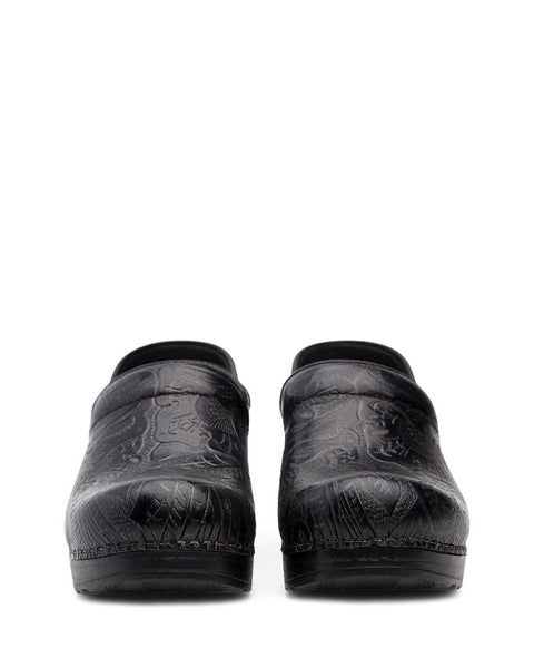 Dansko Professional Black Tooled Leather Clog