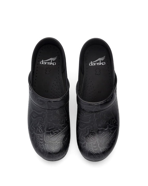 Dansko Professional Black Tooled Leather Clog
