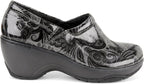 Nurse Mates Bryar Dark Grey Paisley Patent Leather Shoe