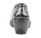 Nurse Mates Bryar Dark Grey Paisley Patent Leather Shoe