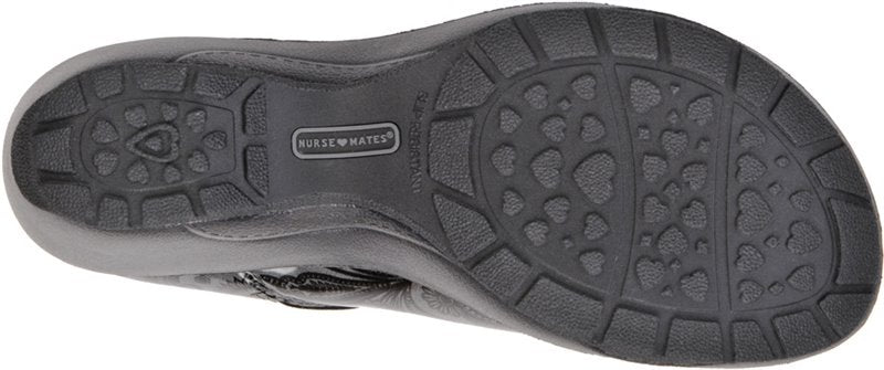Nurse Mates Bryar Dark Grey Paisley Patent Leather Shoe