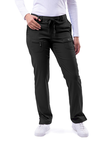 Adar Pro Women's Slim Fit 6 Pocket Pant - Petite