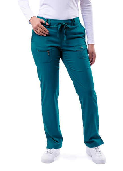 Adar Pro Women's Slim Fit 6 Pocket Pant - Petite