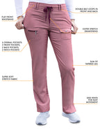 Adar Pro Women's Slim Fit 6 Pocket Pant - Plus Sizes