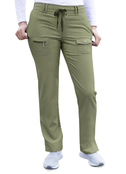 Adar Pro Women's Slim Fit 6 Pocket Pant - Petite
