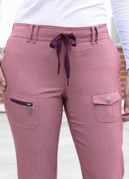 Adar Pro Women's Slim Fit 6 Pocket Pant - Petite