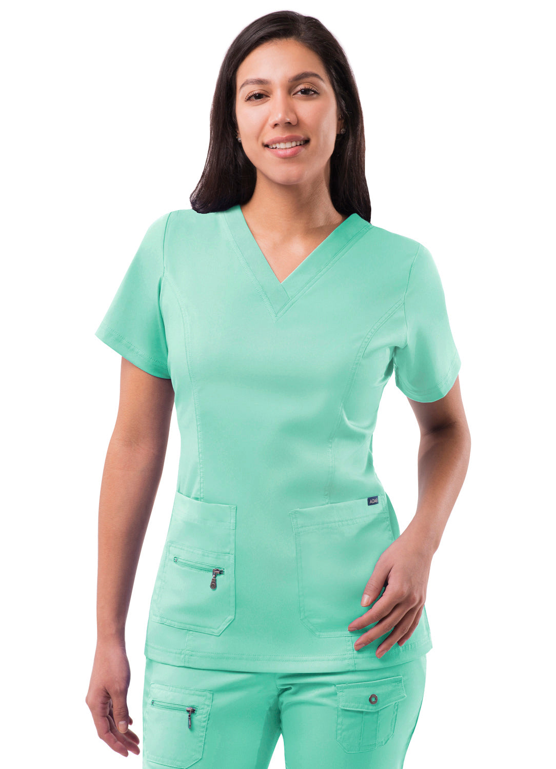 Adar Pro Womens Elevated V-Neck Scrub Top - Plus Sizes