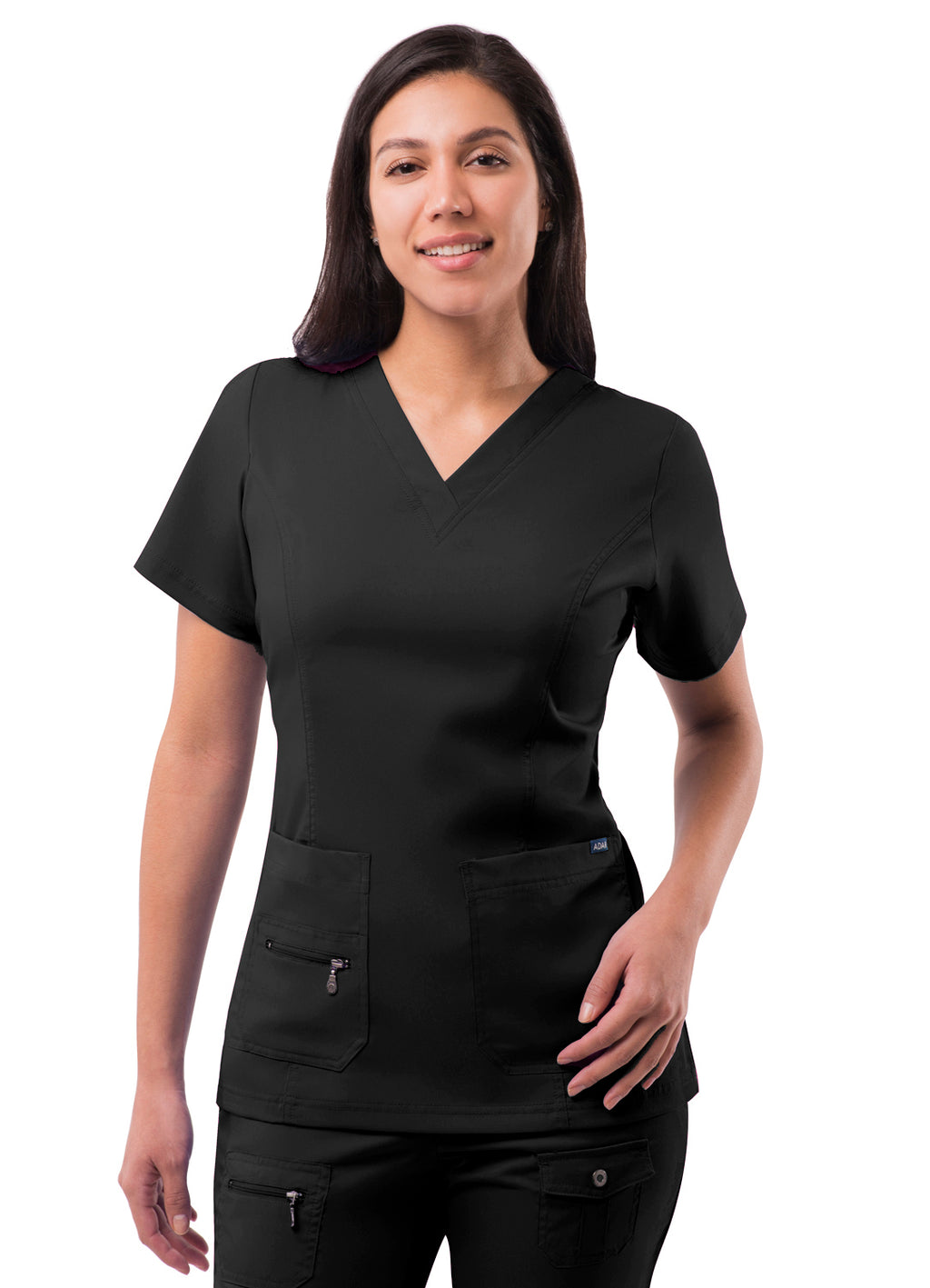 Adar Pro Womens Elevated V-Neck Scrub Top - Plus Sizes