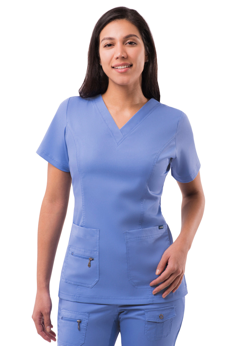 Adar Pro Womens Elevated V-Neck Scrub Top - Plus Sizes