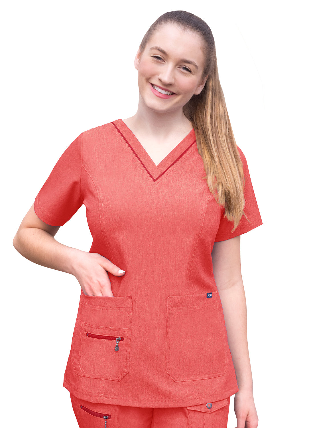 Adar Pro Womens Elevated V-Neck Scrub Top