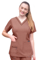 Adar Pro Womens Elevated V-Neck Scrub Top