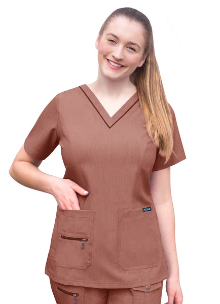 Adar Pro Womens Elevated V-Neck Scrub Top