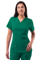 Adar Pro Womens Elevated V-Neck Scrub Top - Plus Sizes