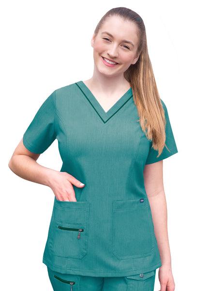 Adar Pro Womens Elevated V-Neck Scrub Top