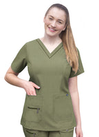 Adar Pro Womens Elevated V-Neck Scrub Top