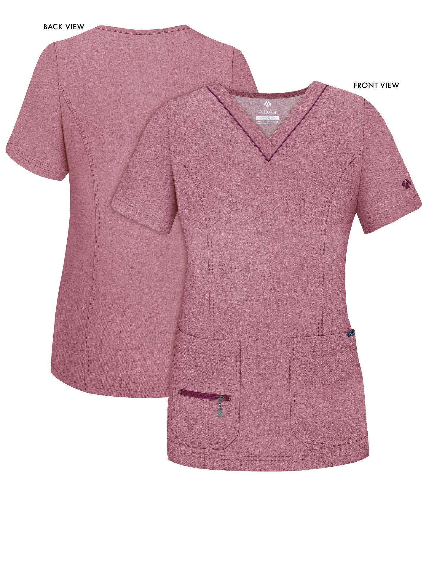 Adar Pro Womens Elevated V-Neck Scrub Top - Plus Sizes