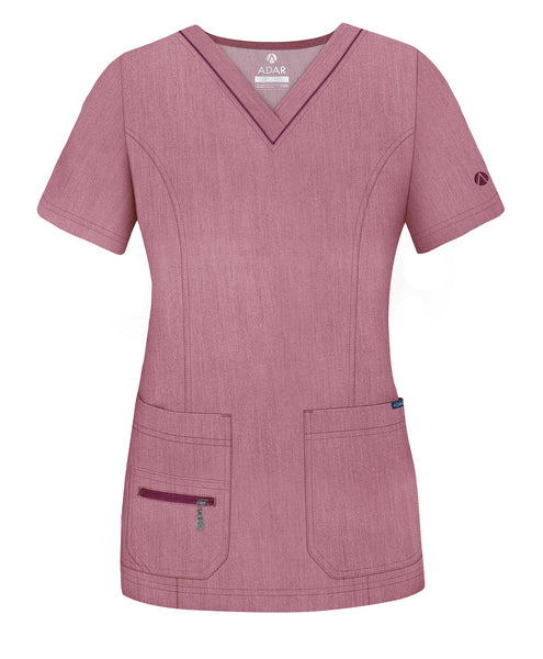 Adar Pro Womens Elevated V-Neck Scrub Top