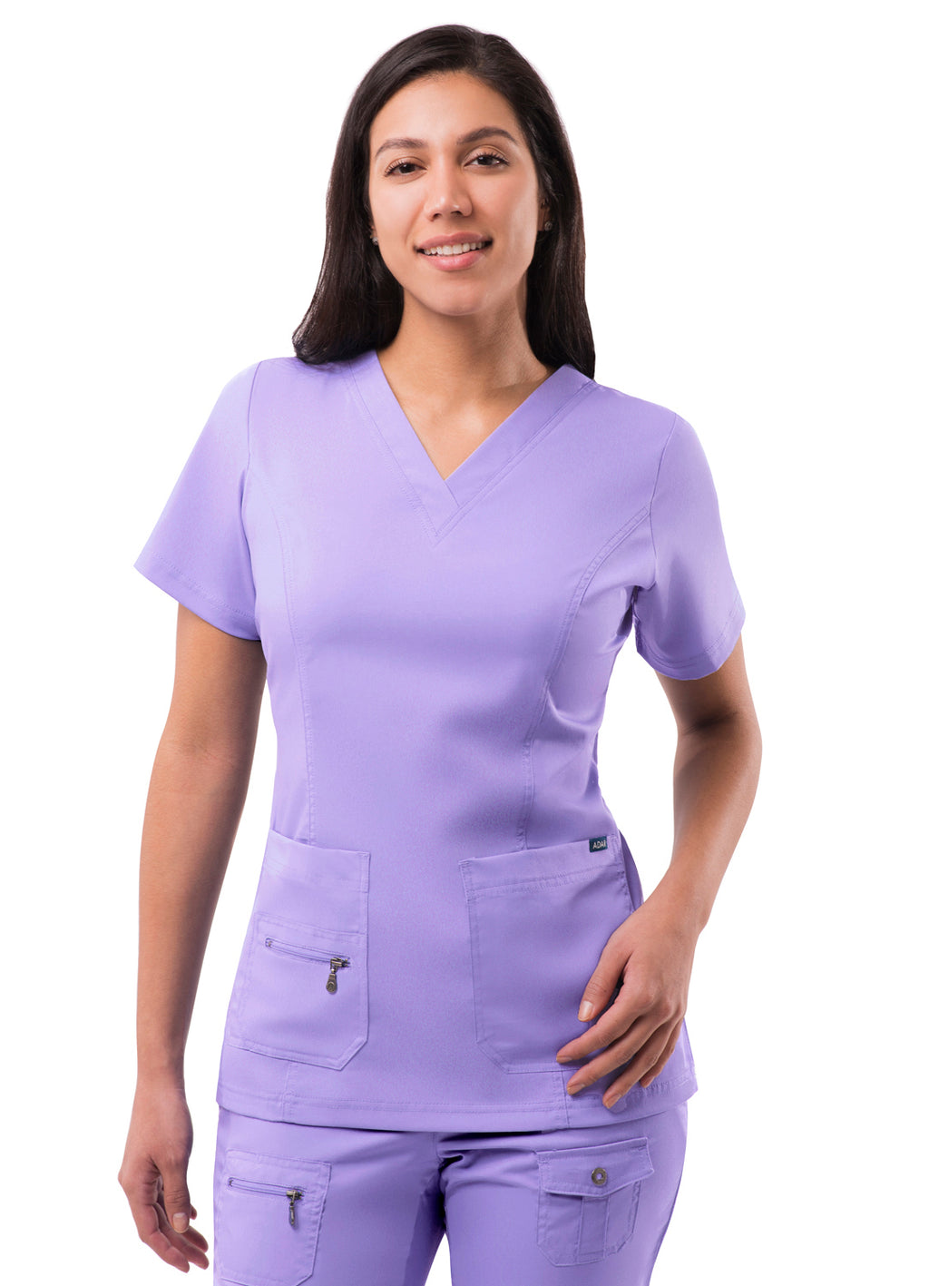 Adar Pro Womens Elevated V-Neck Scrub Top - Plus Sizes
